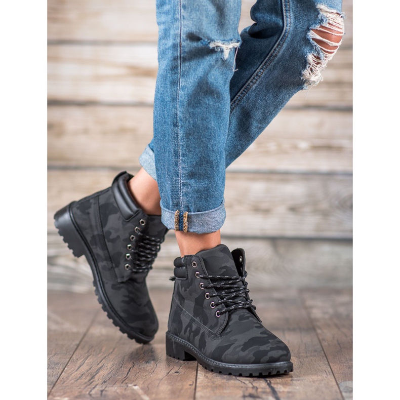 Marquiz Lace-up Trappers Moro musta harmaa 2