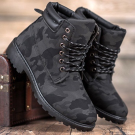 Marquiz Lace-up Trappers Moro musta harmaa 1