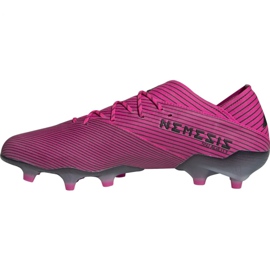 Adidas Nemeziz 19.1 Fg M F34407 jalkapallokengät vaaleanpunainen vaaleanpunainen 1