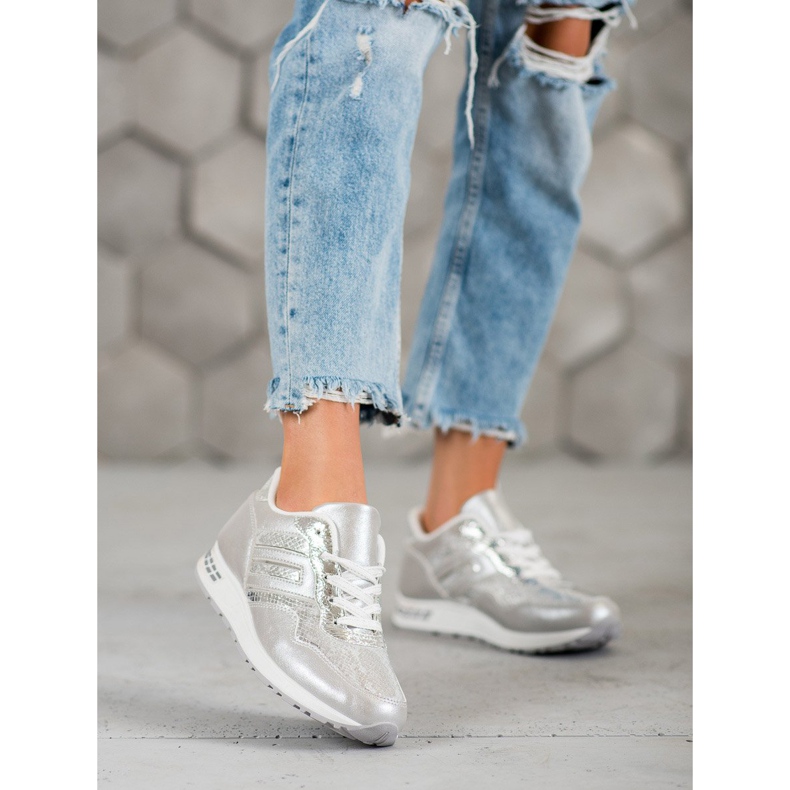 SHELOVET Snake Print Tennarit harmaa 1