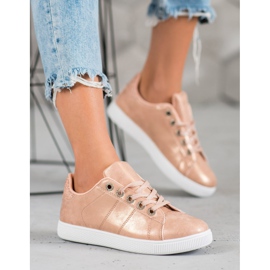 SHELOVET Glitterillä varustetut lenkkarit vaaleanpunainen 1