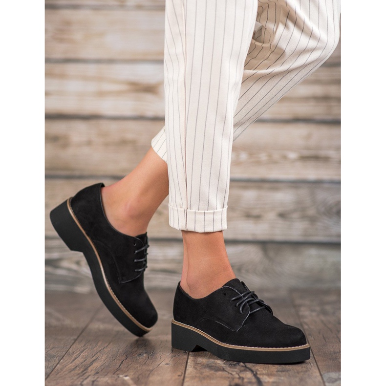 SHELOVET Mustat mokkanahkaiset kengät 2