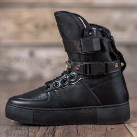 Diamantique Korkeat mustat saappaat 1