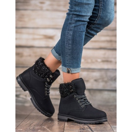 SHELOVET Trappers Glitterillä musta 1