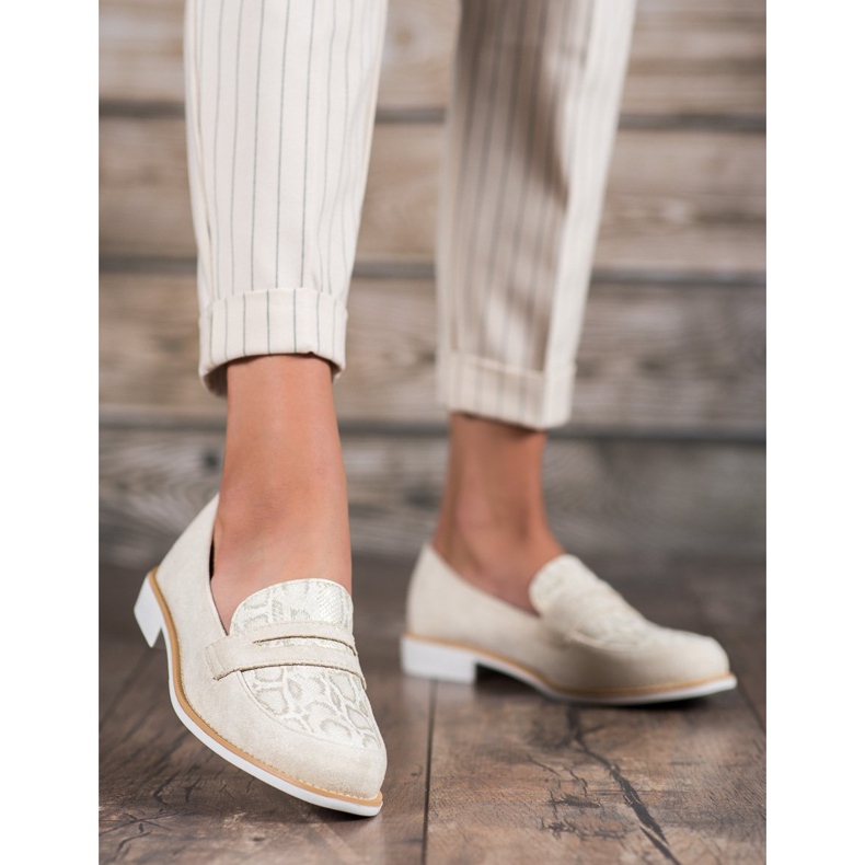 Bestelle Mokkasiinit glitterillä ruskea 1