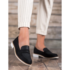 Bestelle Mokkasiinit glitterillä musta 2