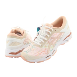 Juoksukengät Asics gel Kayano 24 Lite Show W T8A9N-0101 valkoinen ruskea oranssi vihreä 3