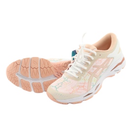 Juoksukengät Asics gel Kayano 24 Lite Show W T8A9N-0101 valkoinen ruskea oranssi vihreä 4