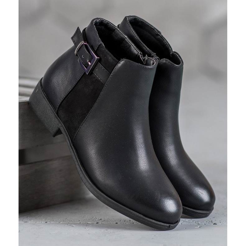 Abloom Litteät kantapää saappaat musta 1