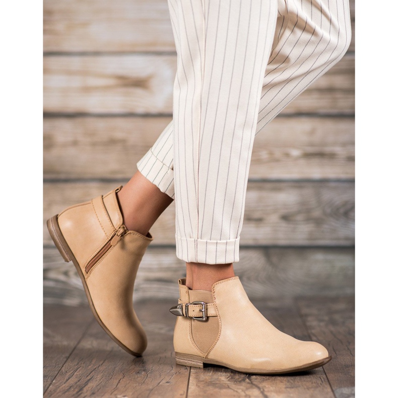 Sixth Sense Saappaat, joissa Eco -nahka ja solki ruskea 2