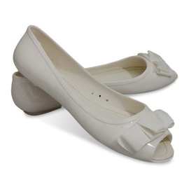 Ballerinat Open Toe Sandaalit D3434 Valkoinen musta 2