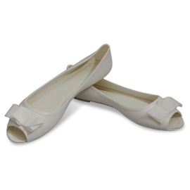 Ballerinat Open Toe Sandaalit D3434 Valkoinen musta 5