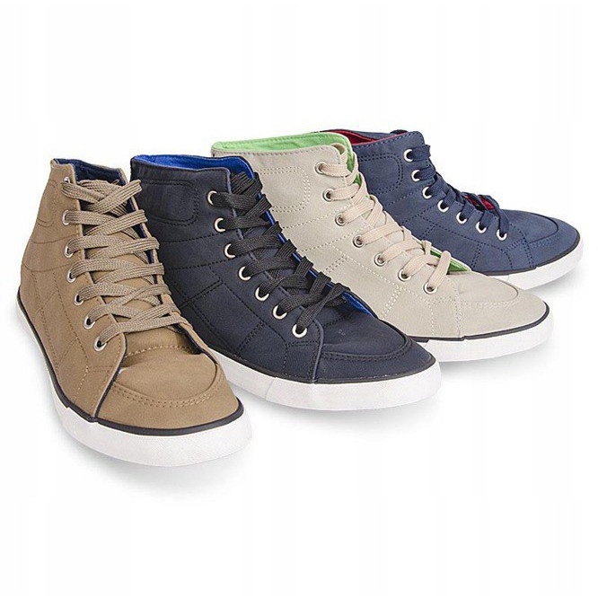 Korkeat rento lenkkarit 033 Navy Blue tummansininen 1