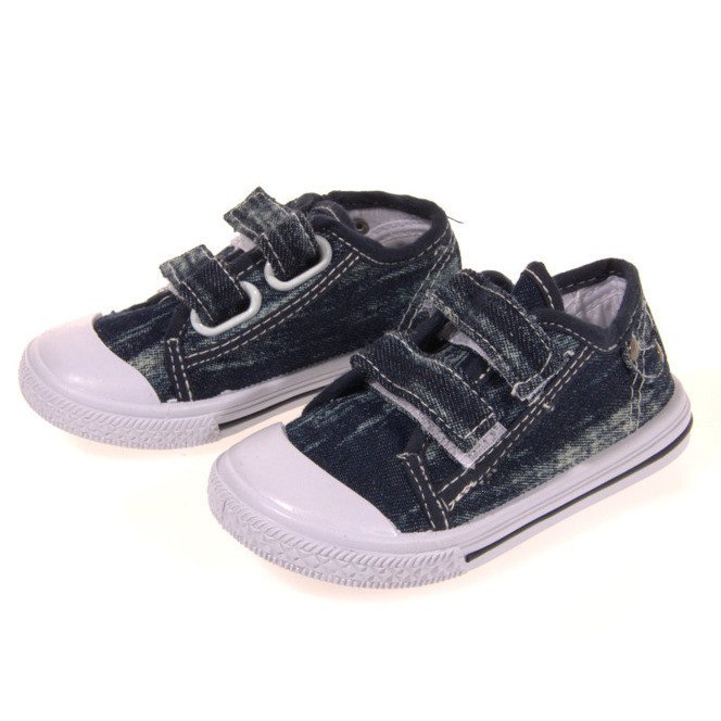 Lasten unisex -lenkkarit tarranauhalla K3701 sininen 1