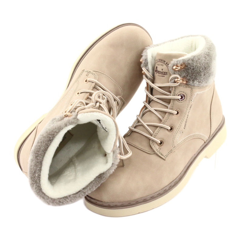 American Club American Boots Naisten pitsi -UP beige RH47 6
