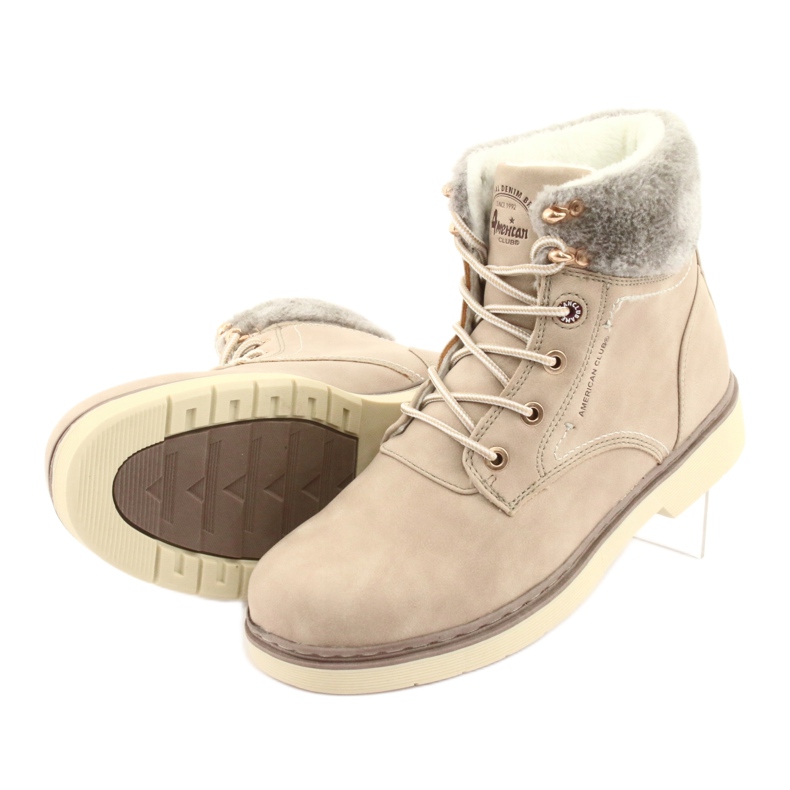 American Club American Boots Naisten pitsi -UP beige RH47 5