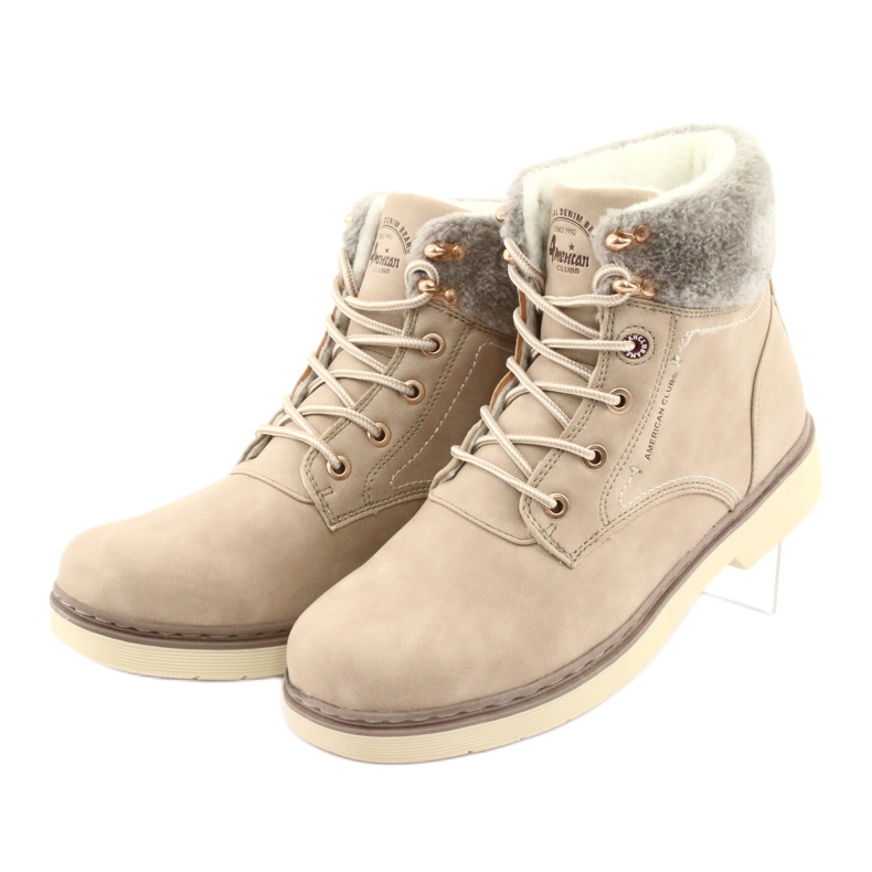 American Club American Boots Naisten pitsi -UP beige RH47 3