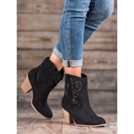 Small Swan Korkeakorkoiset cowboy-saappaat musta 2