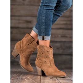 Small Swan Korkeakorkoiset cowboy-saappaat ruskea 1