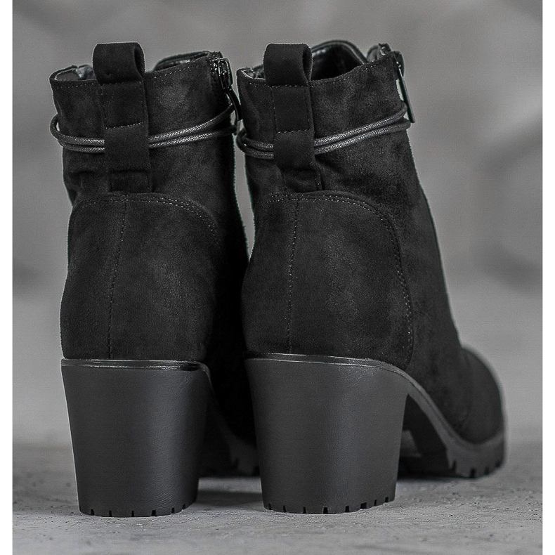 Super Me Nauhalliset saappaat alustalla musta 1