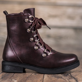 SHELOVET Nauhalliset saappaat punainen monivärinen 2