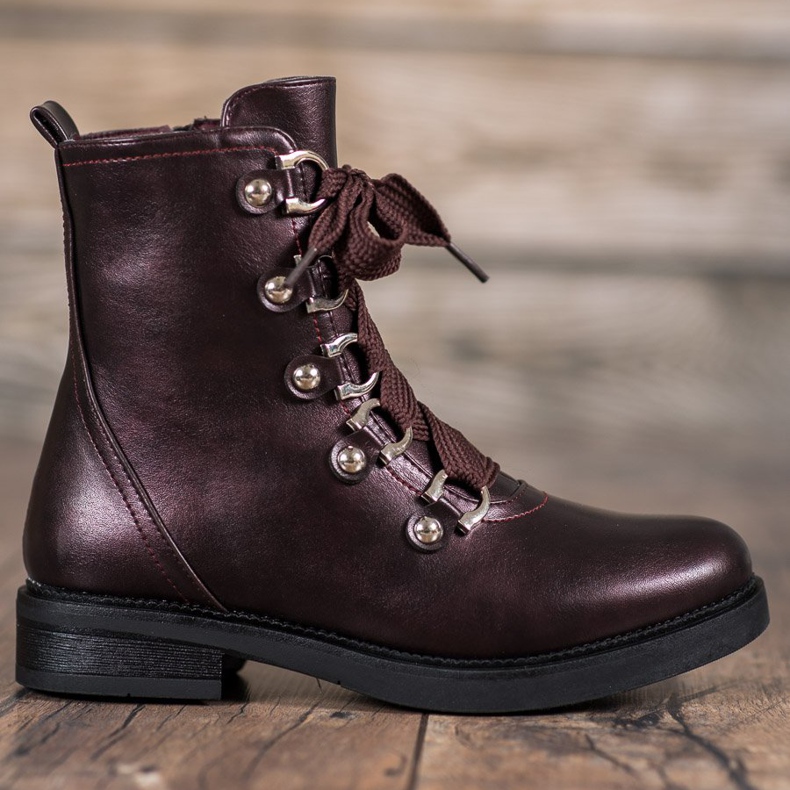 SHELOVET Nauhalliset saappaat punainen monivärinen 2