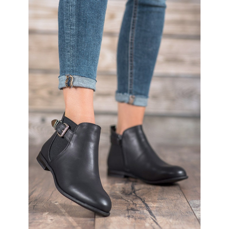 Sixth Sense Saappaat, joissa Eco -nahka ja solki musta 1