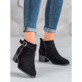 SHELOVET Suede korkokengät musta 1