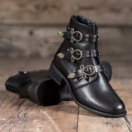 Anesia Paris Mustat saappaat soljilla 1