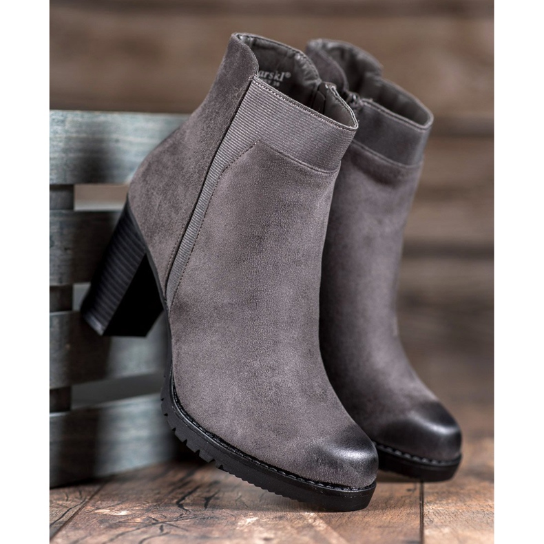 S. BARSKI Harmaat naisten saappaat 2