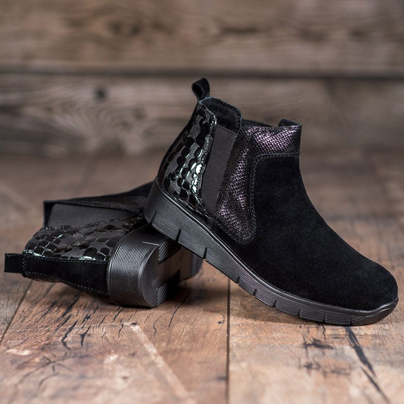 SHELOVET Naisten luistimet saappaissa musta 1