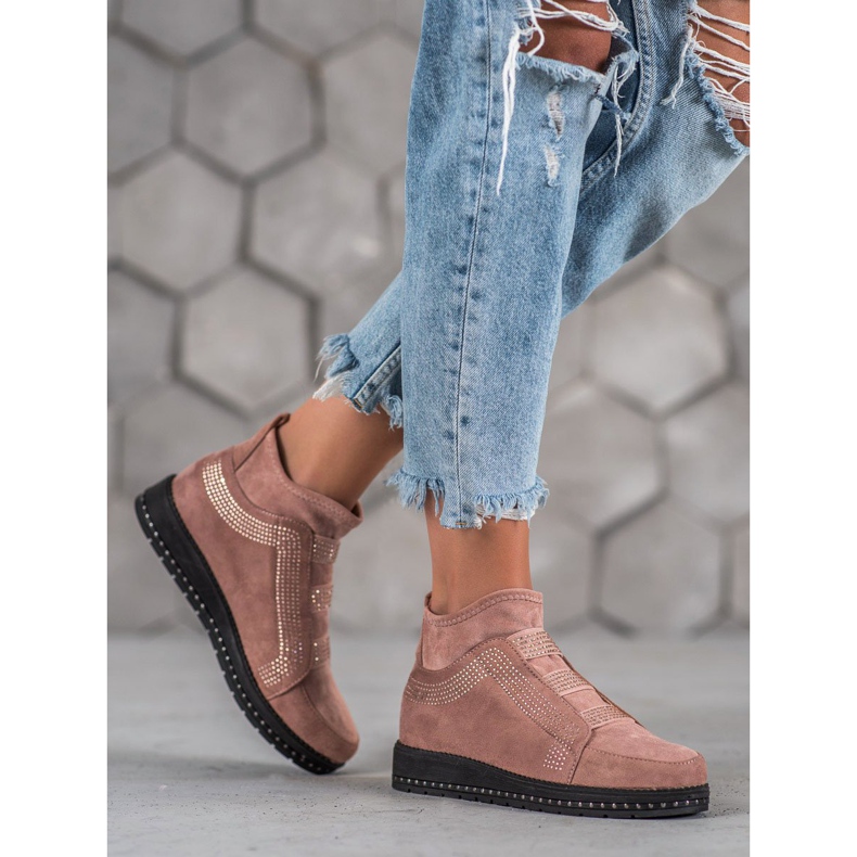 SHELOVET Naisten Slip-On kengät vaaleanpunainen 1