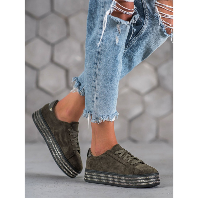 Bestelle Mokkanahkaiset urheilukengät monivärinen harmaa 1