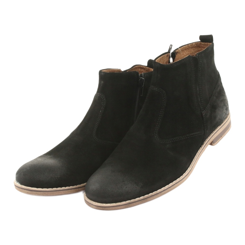 Riko Mokka Chelsea-saappaat vetoketjulla, eristämättömät, mustat 3