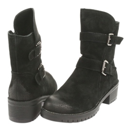 M.Daszyński Mustat mokkanahkaiset saappaat Daszyński 161 4