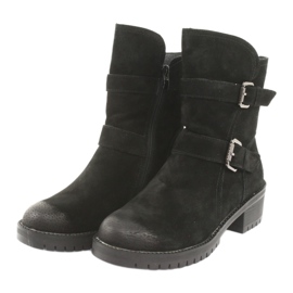 M.Daszyński Mustat mokkanahkaiset saappaat Daszyński 161 3