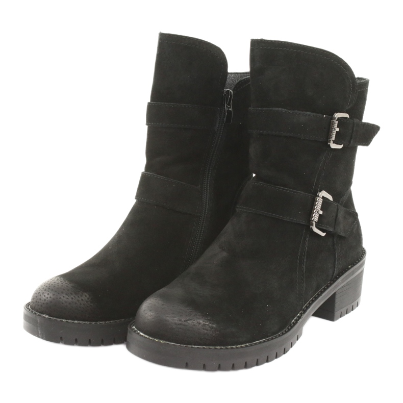 M.Daszyński Mustat mokkanahkaiset saappaat Daszyński 161 3