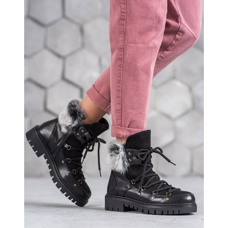 SHELOVET Naisten luistimet saappaissa musta 1