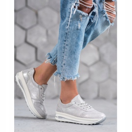 Nahkakengät VINCEZA Glitterillä harmaa 2