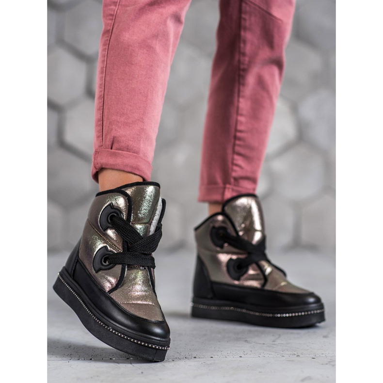 Weide Hopeiset lumisaappaat harmaa 1