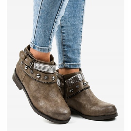 Ruskeat saappaat koristeltu LL178 -vetoketjulla 2