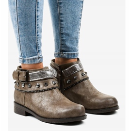 Ruskeat saappaat koristeltu LL178 -vetoketjulla 1