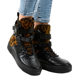 Mustat litteät lenkkarit Y-205 monivärinen 1