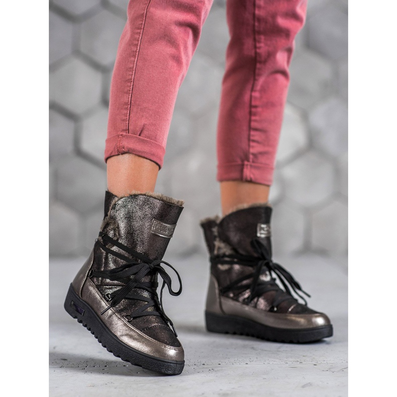 Glitterillä varustetut MCKEYLOR -lumisaappaat harmaa 1