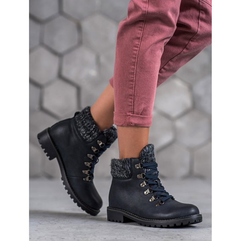 SHELOVET Tummansiniset saappaat sininen 2