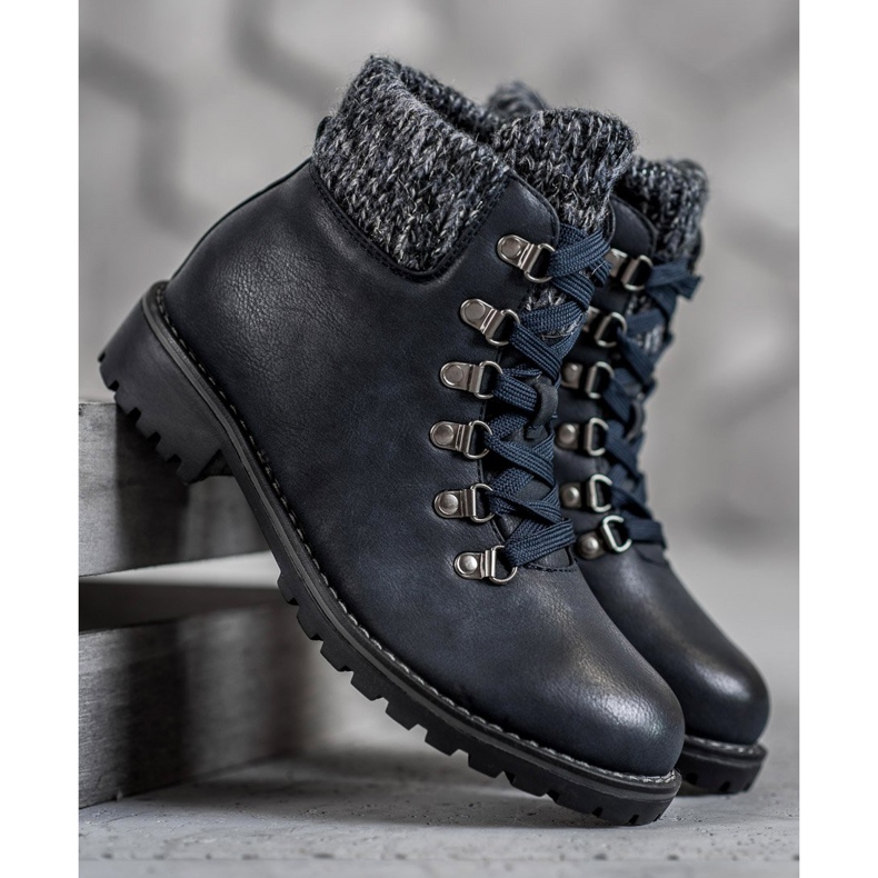 SHELOVET Tummansiniset saappaat sininen 1