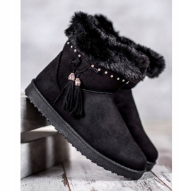 SHELOVET Mukluki kristallien kanssa musta 1