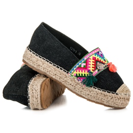Vices Etninen Print Espadrilles musta 1