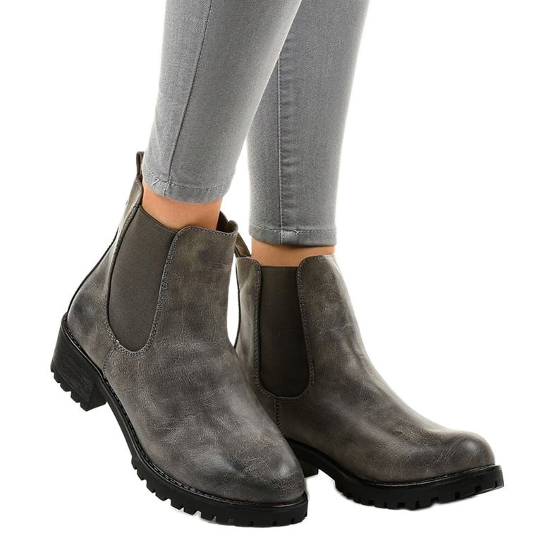 Harmaat saappaat pylväässä, joustava Z105 1