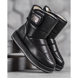 SHELOVET Glitterillä varustetut lumisaappaat musta 1